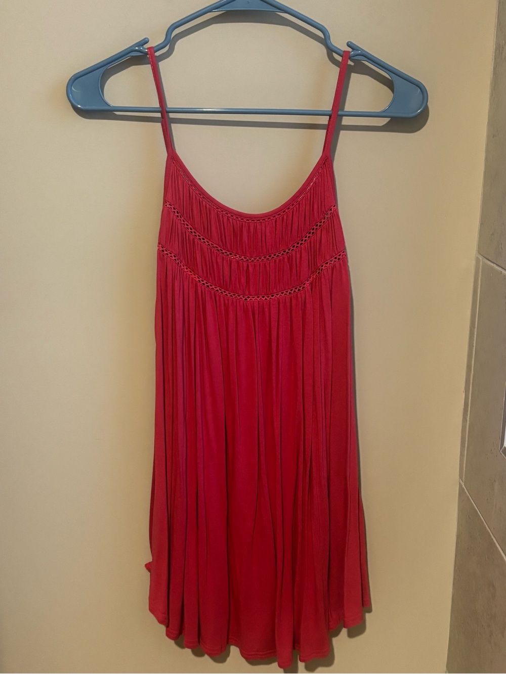Allie Rose Women’s Flowy Tank Top in Red